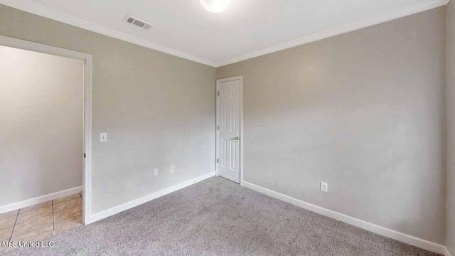 594 Acorn Ln, Brandon, MS 39047 - carpeted empty room featuring ornamental molding and baseboards