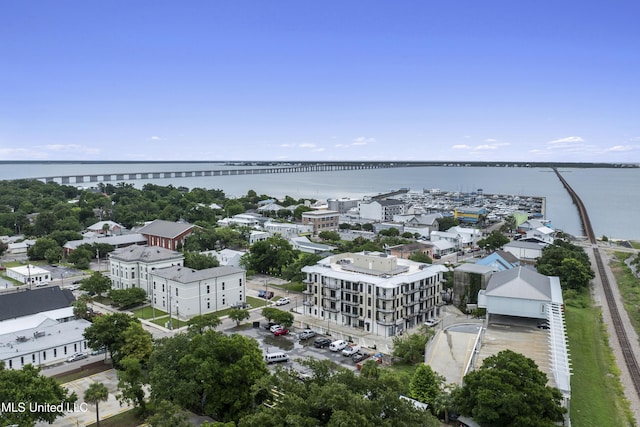 124 Court St, Bay Saint Louis, MS 39520 - aerial view of a notable bridge and a nearby body of water