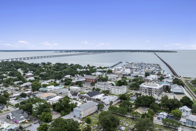 124 Court St, Bay Saint Louis, MS 39520 - aerial view of a notable bridge and a nearby body of water