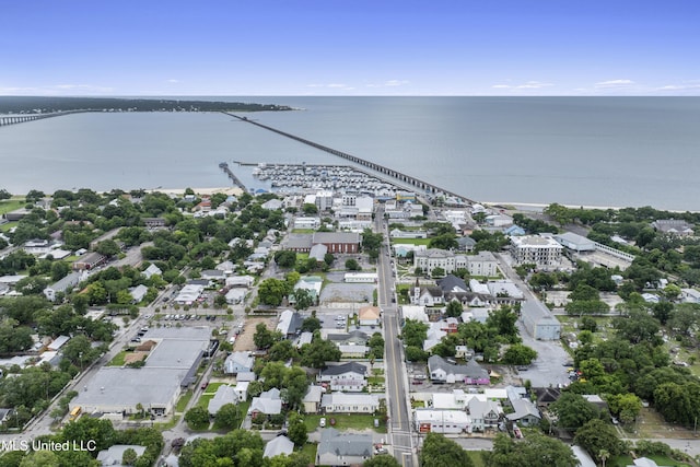 124 Court St, Bay Saint Louis, MS 39520 - aerial view of residential area with a large body of water and a notable bridge