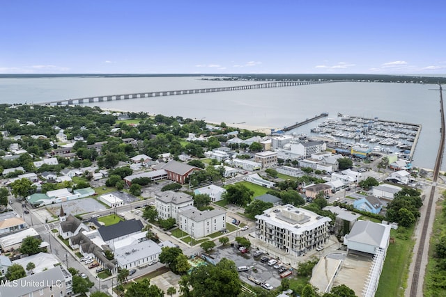 124 Court St, Bay Saint Louis, MS 39520 - bird's eye view of a notable bridge and a nearby body of water