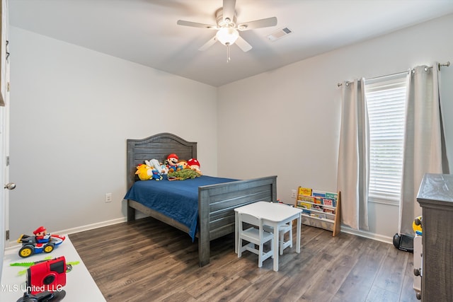 361 Cherry Bark Ln, Courtland, MS 38620 - bedroom featuring wood finished floors, baseboards, and ceiling fan