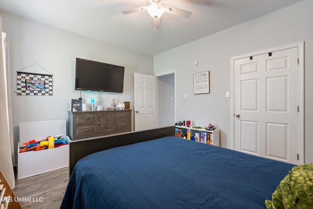 361 Cherry Bark Ln, Courtland, MS 38620 - bedroom with wood finished floors and ceiling fan