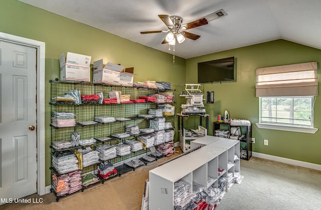 4661 Wildwood Rd, Benton, MS 39039 - storage area with ceiling fan