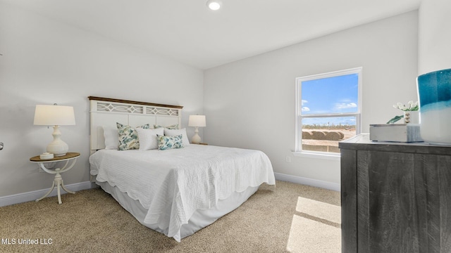 view of carpeted bedroom