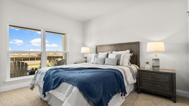 view of carpeted bedroom