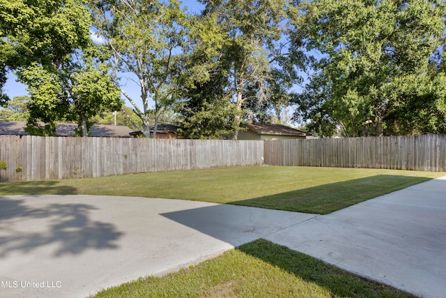 view of yard featuring a patio