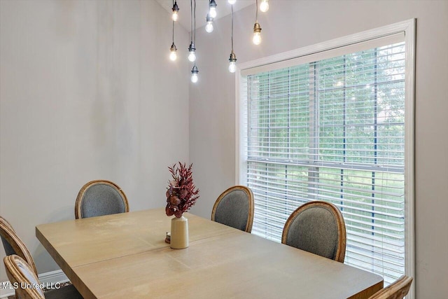 dining area with a healthy amount of sunlight