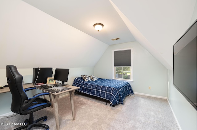 1668 Farindale Cv, Nesbit, MS 38651 - carpeted bedroom with lofted ceiling and a desk
