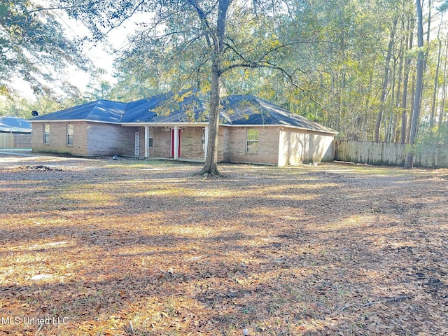 view of ranch-style house