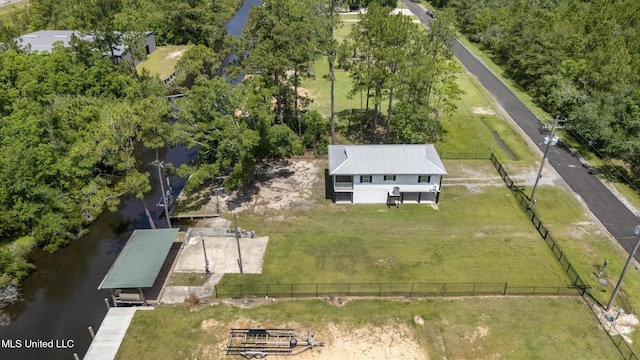 5061 1st Ave, Bay Saint Louis, MS 39520 - view from above of property featuring a large body of water