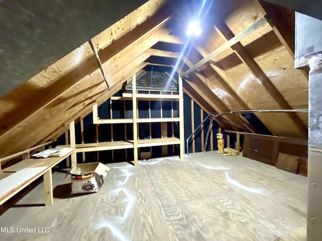 view of attic