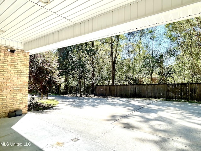 view of patio / terrace with fence