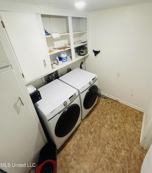 111 Brookfield Dr, Natchez, MS 39120 - laundry room with washer and dryer and cabinet space