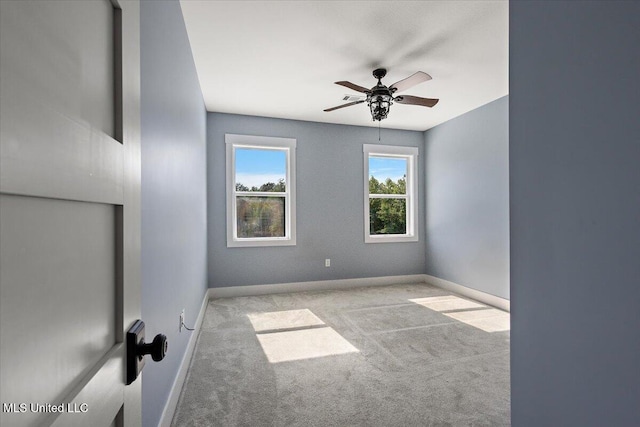 1254 Wade Patrick Rd, Brandon, MS 39042 - empty room featuring carpet flooring, a ceiling fan, and baseboards
