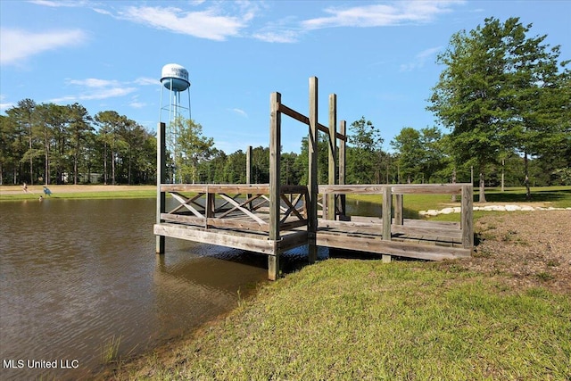 1254 Wade Patrick Rd, Brandon, MS 39042 - dock area featuring a water view