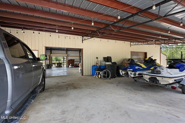 1254 Wade Patrick Rd, Brandon, MS 39042 - garage featuring metal wall