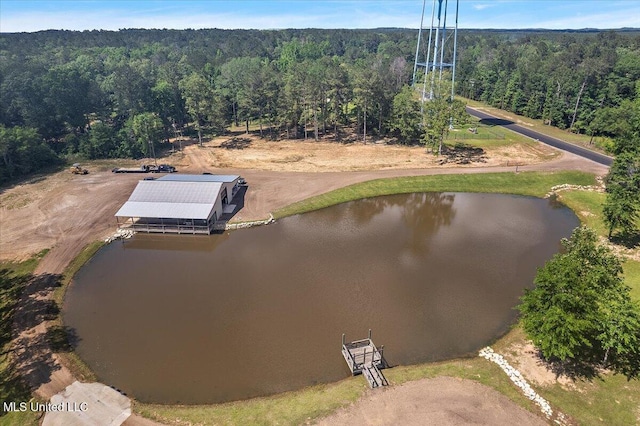 1254 Wade Patrick Rd, Brandon, MS 39042 - bird's eye view of a forest and a nearby body of water