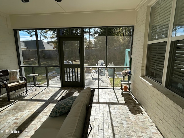 view of sunroom