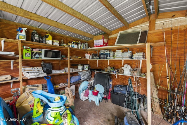 view of storage area