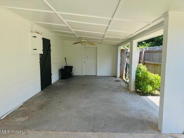 1561 Section Line Rd, Picayune, MS 39466 - view of patio with an attached carport and ceiling fan