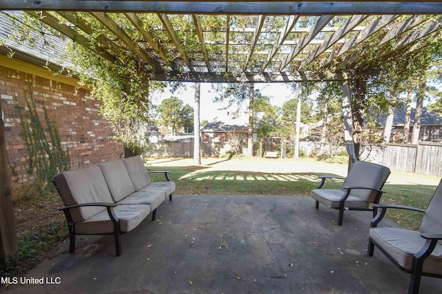 view of patio / terrace with a pergola