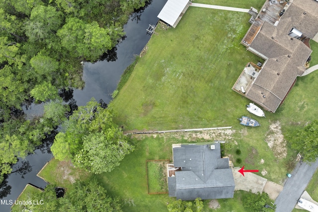 4620 Holly Heath Dr, Gautier, MS 39553 - aerial overview of property's location with a large body of water