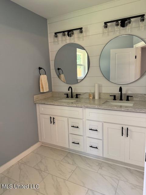 bathroom featuring vanity