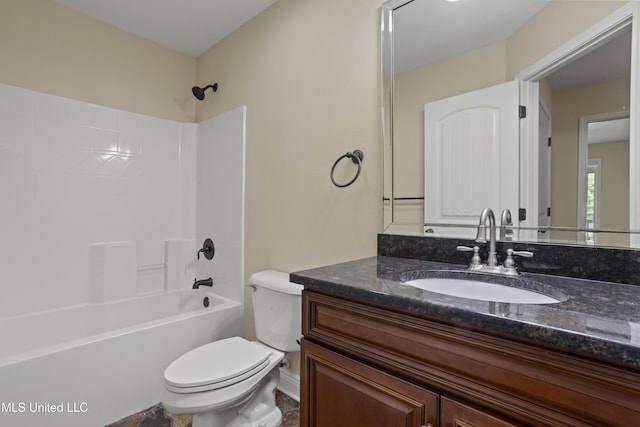 13239 Tyler Ln, Gulfport, MS 39503 - bathroom with toilet, vanity, and shower / bath combination