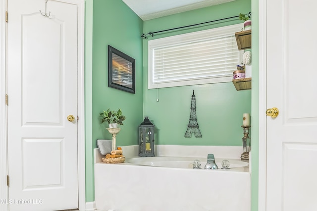 bathroom featuring a bath