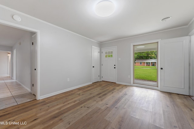 120 Clower Ave, Long Beach, MS 39560 - entrance foyer featuring wood finished floors and crown molding