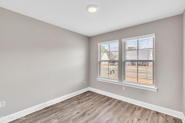 empty room featuring light hardwood / wood-style flooring