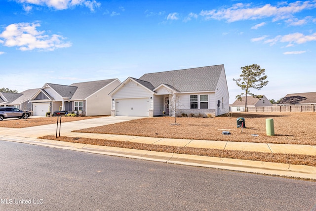 view of front of home featuring a garage