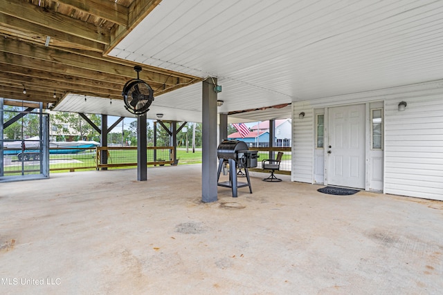 view of patio featuring grilling area