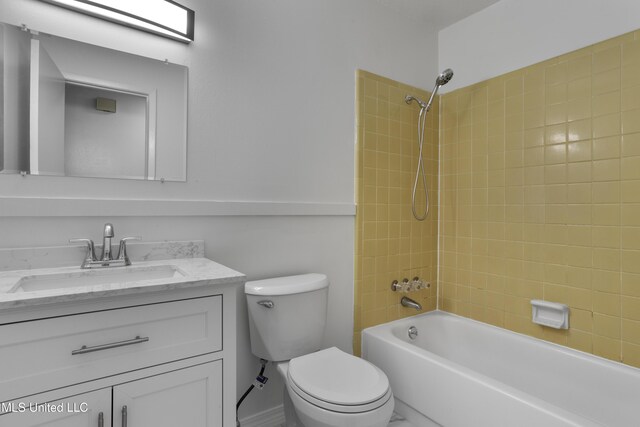 100 Grand Teton Dr, Ocean Springs, MS 39564 - full bathroom with toilet, vanity, and washtub / shower combination