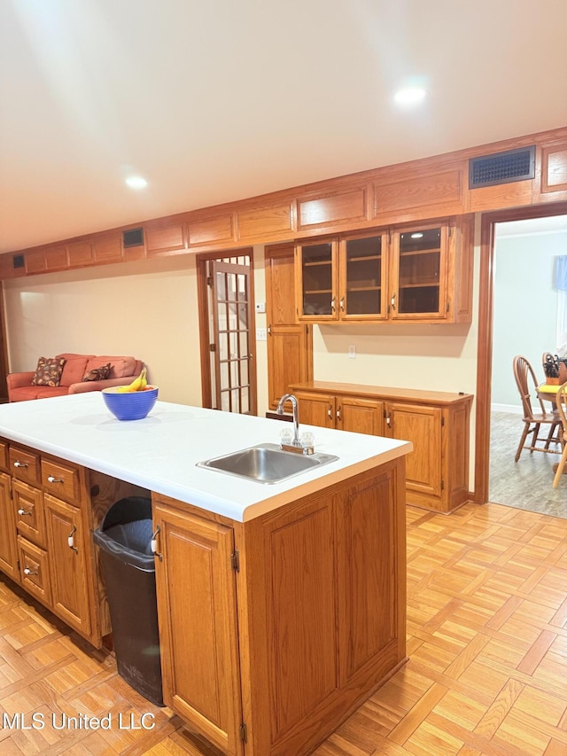 588 Robin Rd, Grenada, MS 38901 - kitchen with a kitchen island with sink and sink