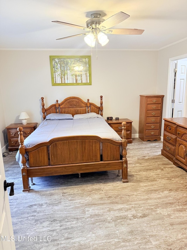 588 Robin Rd, Grenada, MS 38901 - bedroom featuring crown molding and ceiling fan