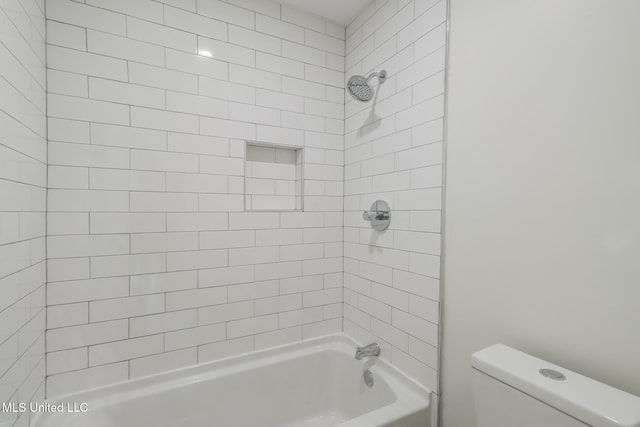 full bath featuring toilet and bathtub / shower combination