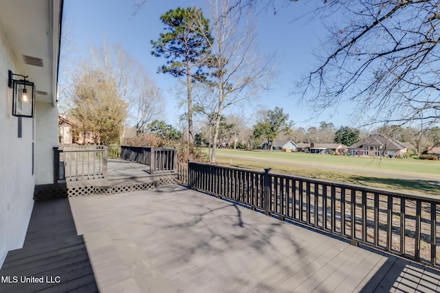 deck featuring a residential view