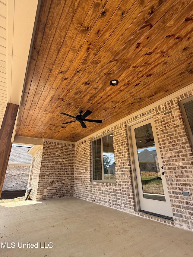 409 Butternut Dr, Canton, MS 39046 - view of patio with a ceiling fan