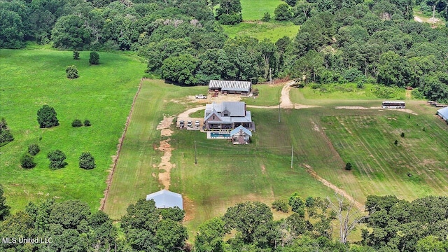 849 Athens Rd, Mendenhall, MS 39114 - aerial overview of property's location with rural landscape