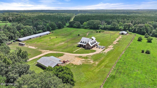 849 Athens Rd, Mendenhall, MS 39114 - overview of rural landscape featuring a forest