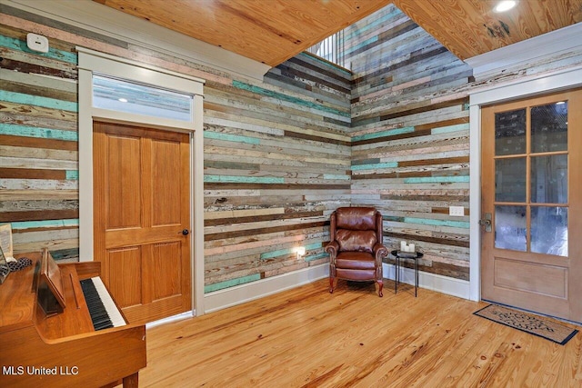 849 Athens Rd, Mendenhall, MS 39114 - sitting room featuring wooden walls and wood finished floors