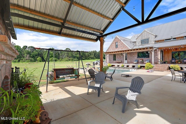 849 Athens Rd, Mendenhall, MS 39114 - view of patio / terrace with a gazebo and an outdoor pool