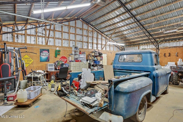 849 Athens Rd, Mendenhall, MS 39114 - garage featuring metal wall