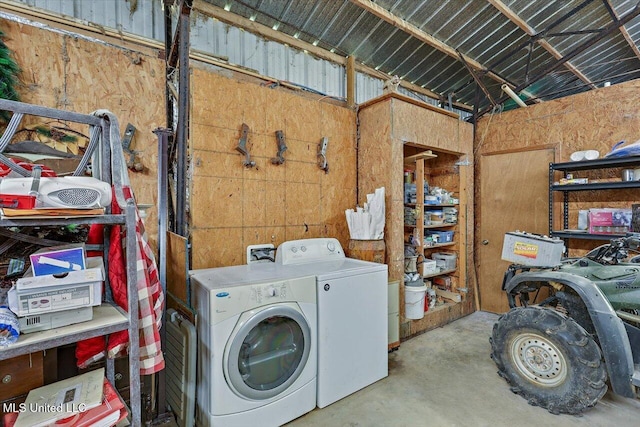 849 Athens Rd, Mendenhall, MS 39114 - garage with separate washer and dryer