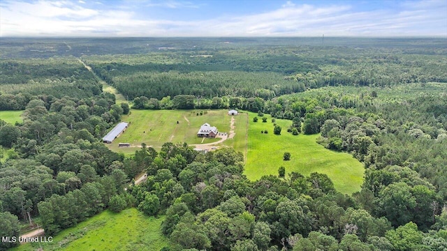 849 Athens Rd, Mendenhall, MS 39114 - aerial view of sparsely populated area featuring a forest