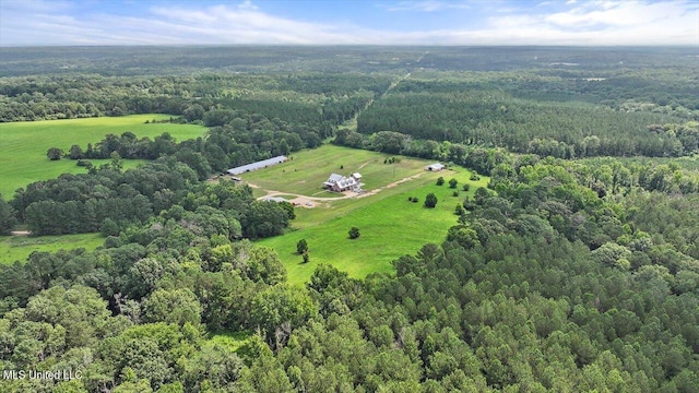 849 Athens Rd, Mendenhall, MS 39114 - aerial view of sparsely populated area featuring a heavily wooded area