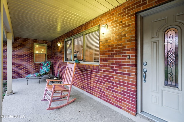 exterior space with a porch