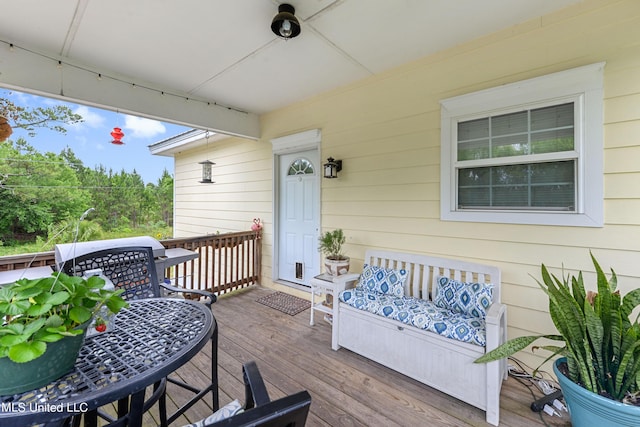 view of wooden deck